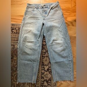 Madewell Curvy Darted Barrel-leg jeans sz 28